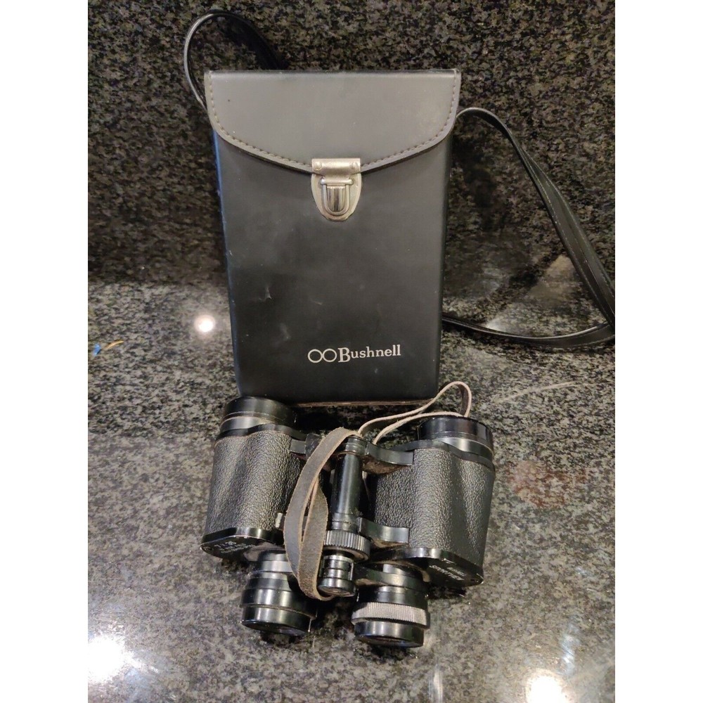 Vintage Bushnell Binoculars 7 x 35 Case Sportview Wide Angle 10' Wide Field